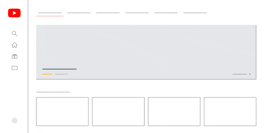 Masthead Do YouTube Telas de TVs Masthead Do YouTube Telas de TVs